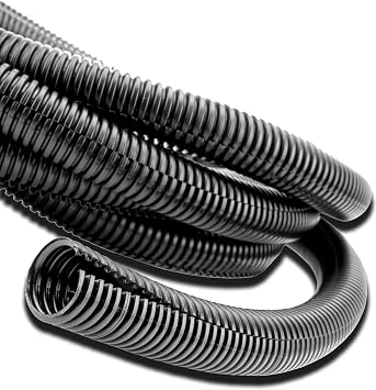 Cable Management Cord Cover 100 Ft x 3/8" Cable Protector Split Loom Tube Polyethylene Cord Protector Black Cable Sleeve Wire Management Cable Cover Wire Wrap Cord Sleeve Super-Deals-Shop