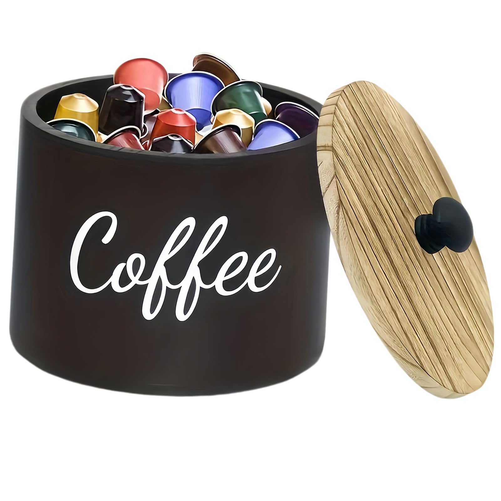Qusinfc Natural Wood Coffee Filter Dispenser Box with Open Design Coffee Filter Container for Easy Access and Space Saving Multipurpose Kitchen Storage Box