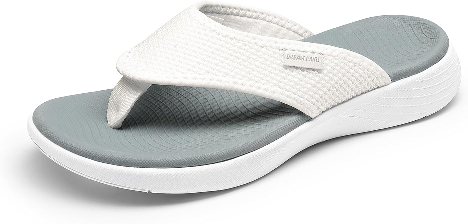 DREAM PAIRS Women's Arch Support Soft Cushion Flip Flops Thong Sandals