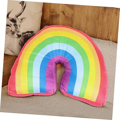 Miniatura 8 de Veemoon Almohada de arco iris para decoración de habitación de niños, almohada de felpa para decoración de oficina, juguete de peluche de perezoso,