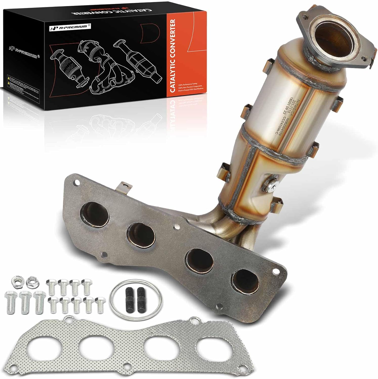 A-Premium Front Exhaust Manifold Catalytic Converter Kit Direct-Fit Compatible with Toyota Camry 2010-2011, EPA Compliant, Replace# 2505136040, 250510V020