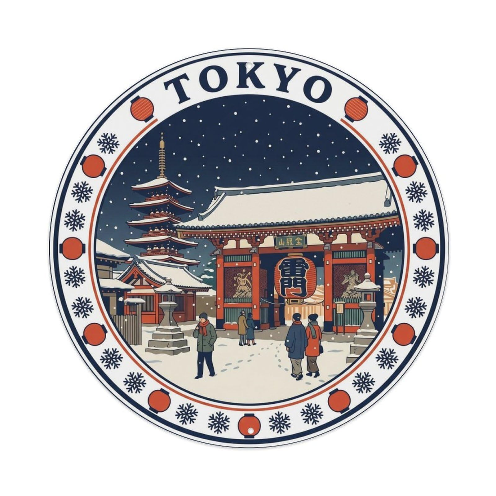 Senso Ji Tokyo Lantern Cultural Travel Historic City Metal Tin Sign