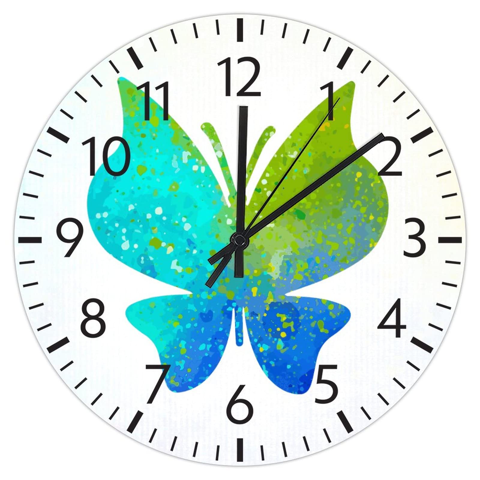 Horloge murale papillon 30cm silencieuse et sans tic-tac en PVC