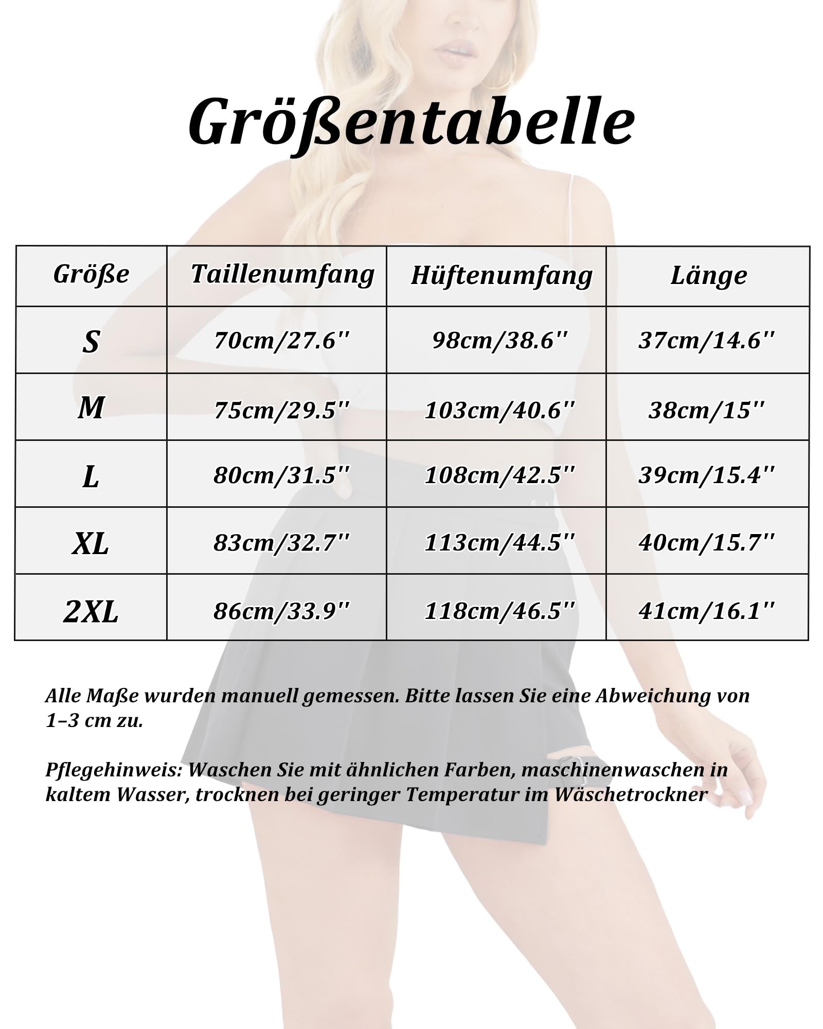 TRIWORKS Damen Hosenrock, A-Linie Minirock, Asymmetrisch, mit Schnalle und Reißverschluss, elastischer Bund, für Alltag & Sommer