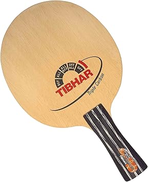 Tibhar Triple Carbon Table Tennis Blade, Ping Pong Blade - FL Handle Type