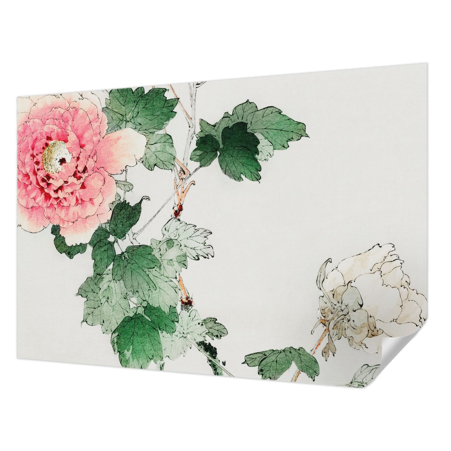 Papier peint adhésif résistant aux taches Tulup motif floral