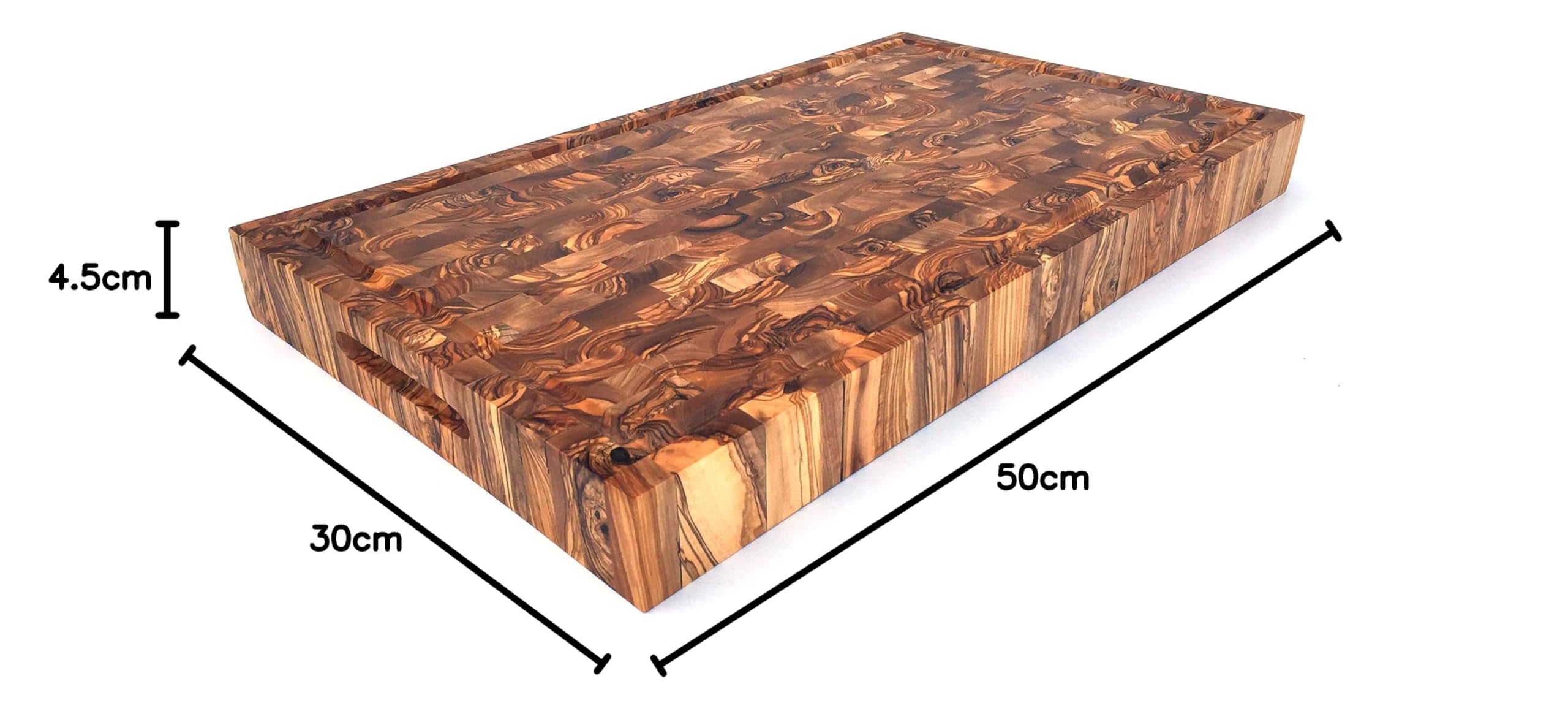 The Bigchef Mosaicmood - Tabla de cortar (rectangular, con surco para jugo, 50 x 30 cm (+/- 1 cm), alta calidad