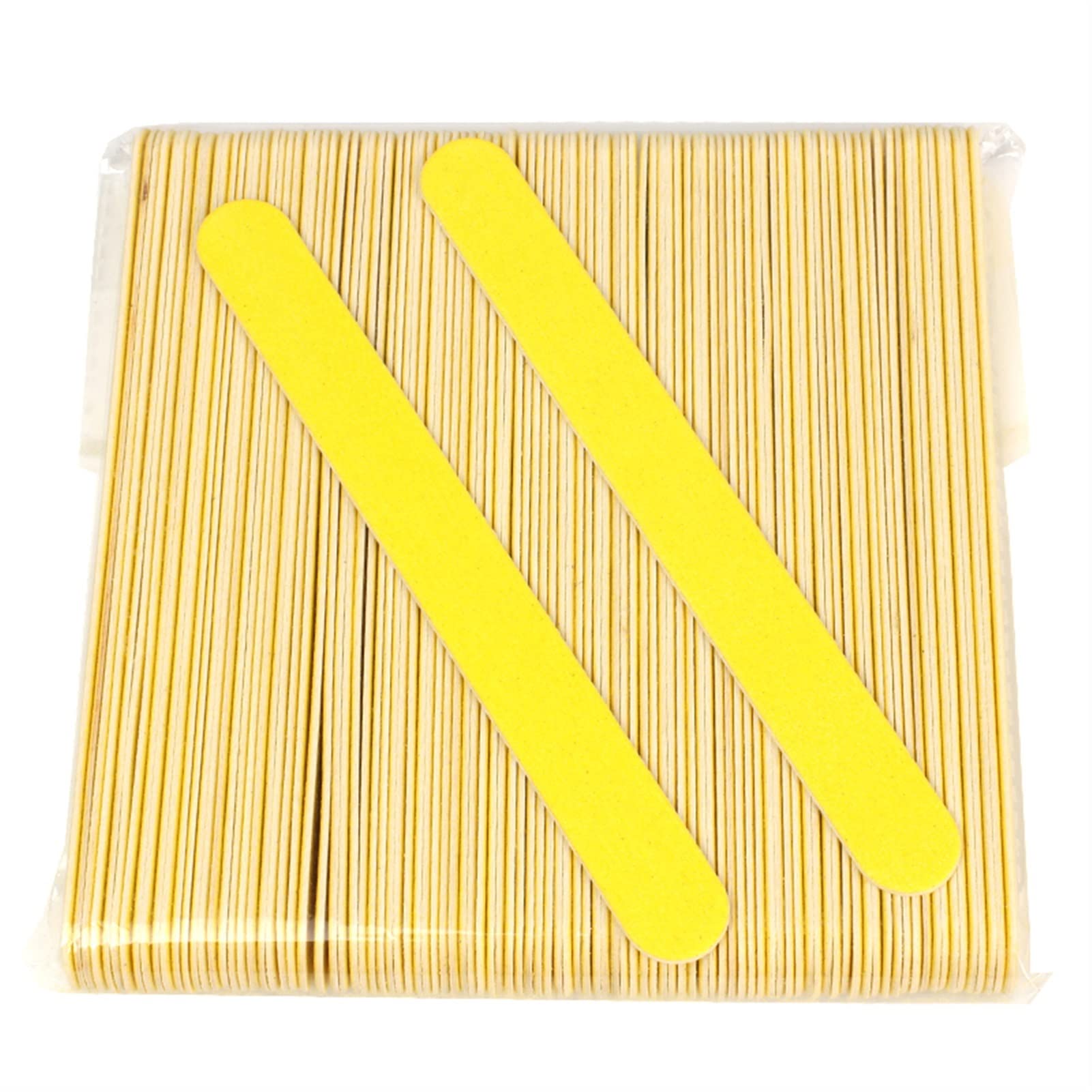 Nagelfeile,Nail Buffer, 200 Stück doppelseitige Nagelfeile aus Holz, gelber Schleifnagel-Pufferblock 180/240(Blauw)
