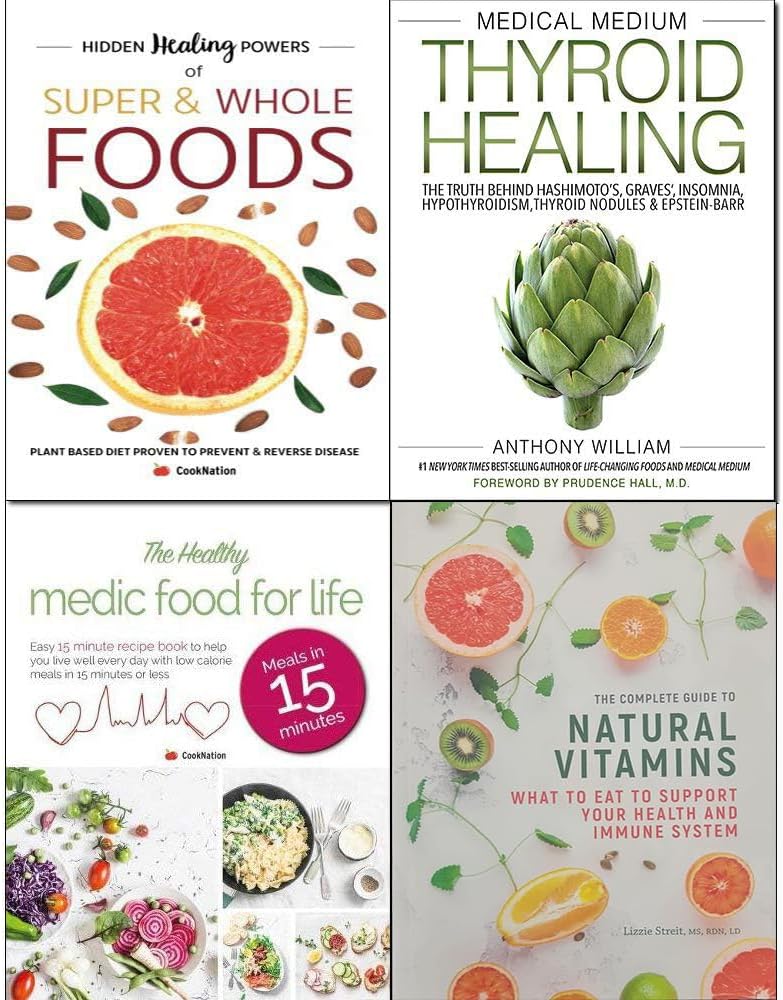 Medical Medium Thyroid Healing [Hardcover], Anti-inflammatory & Autoimmune Cookbook, Healthy Medic Food and Hidden Healing Powers 4 Books Collection Set