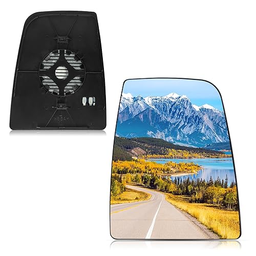 BDFHYK Espejo retrovisor superior derecho del pasajero compatible con Transit T150 T250 T350 2015-2022 Vista lateral convexo calentado con placa de