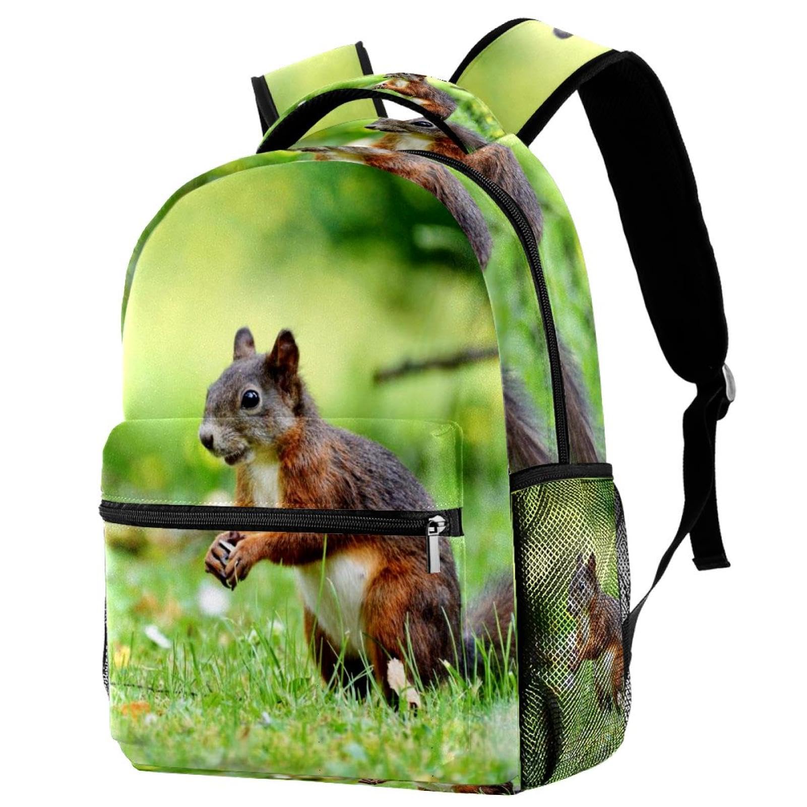 Sac à dos d'école ergonomique et résistant motif écureuil