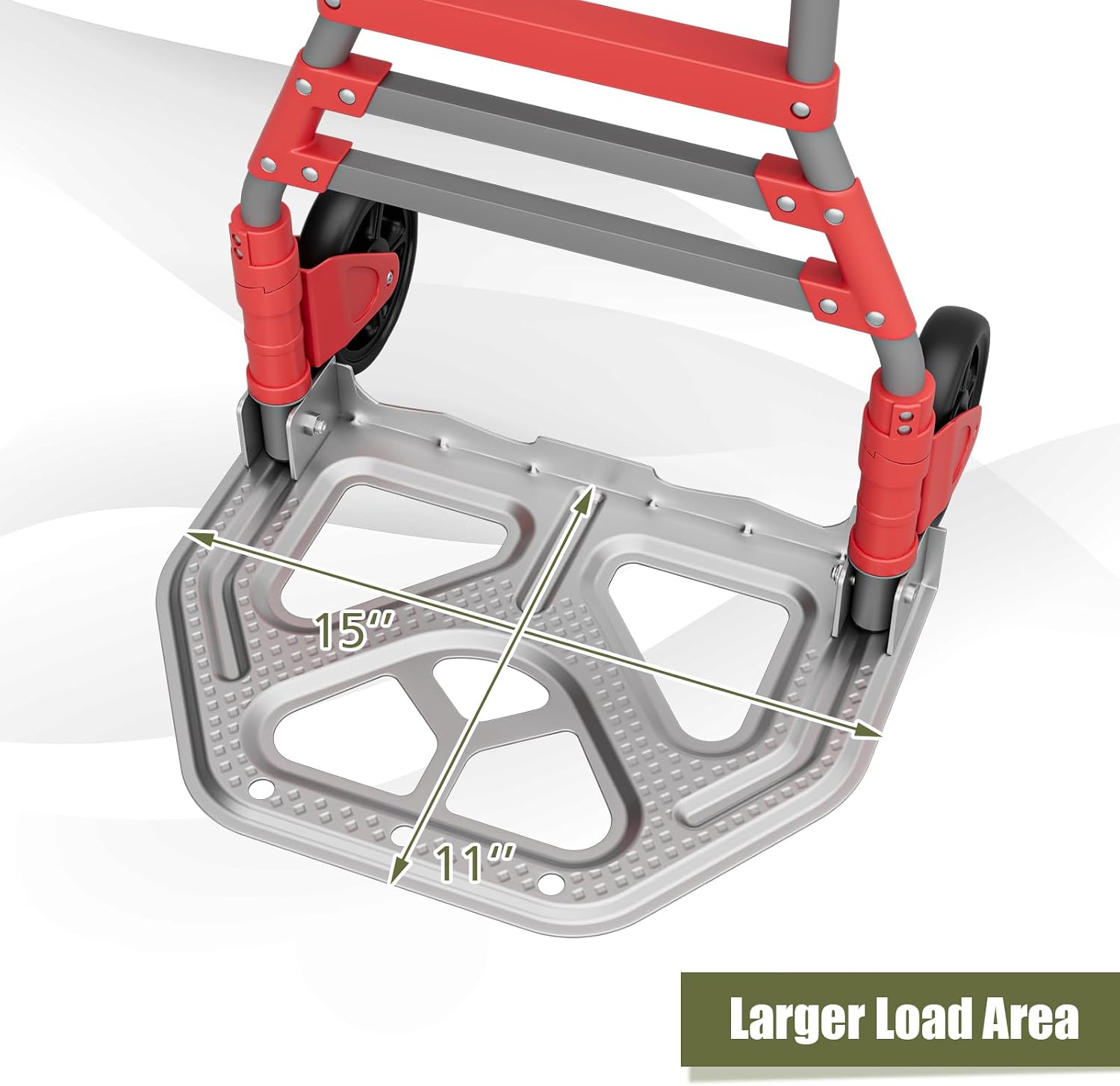 ERGOMASTER Folding Hand Truck Dolly Cart with Telescoping Handle and TPR Wheels Portable Foldable Dolly for Home Office Travel Moving and Shopping