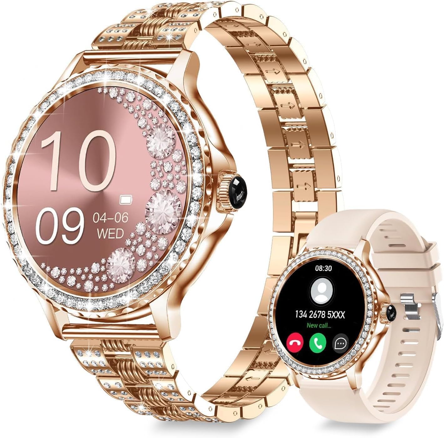 Smart Watch for Women, 1.3 Inch Women's Smart Watches 120+ Sports Modes Fitness Tracker with SpO2 Heart Rate Sleep Monitor, IP68 Waterproof Smartwatch for Android iOS