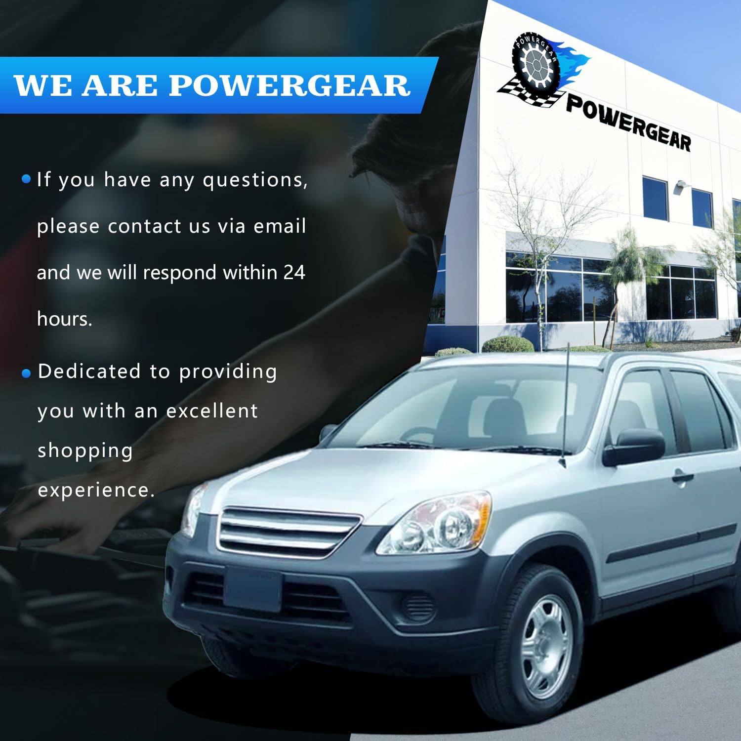 POWERGEAR 12-Piece Suspension Kit 2 Front Lower Control Arms 4 Tie Rods 2 Lower Ball Joints 4 Stabilizer Bars Replacement Parts Fit for HONDA CR-V (2002-2006) Models
