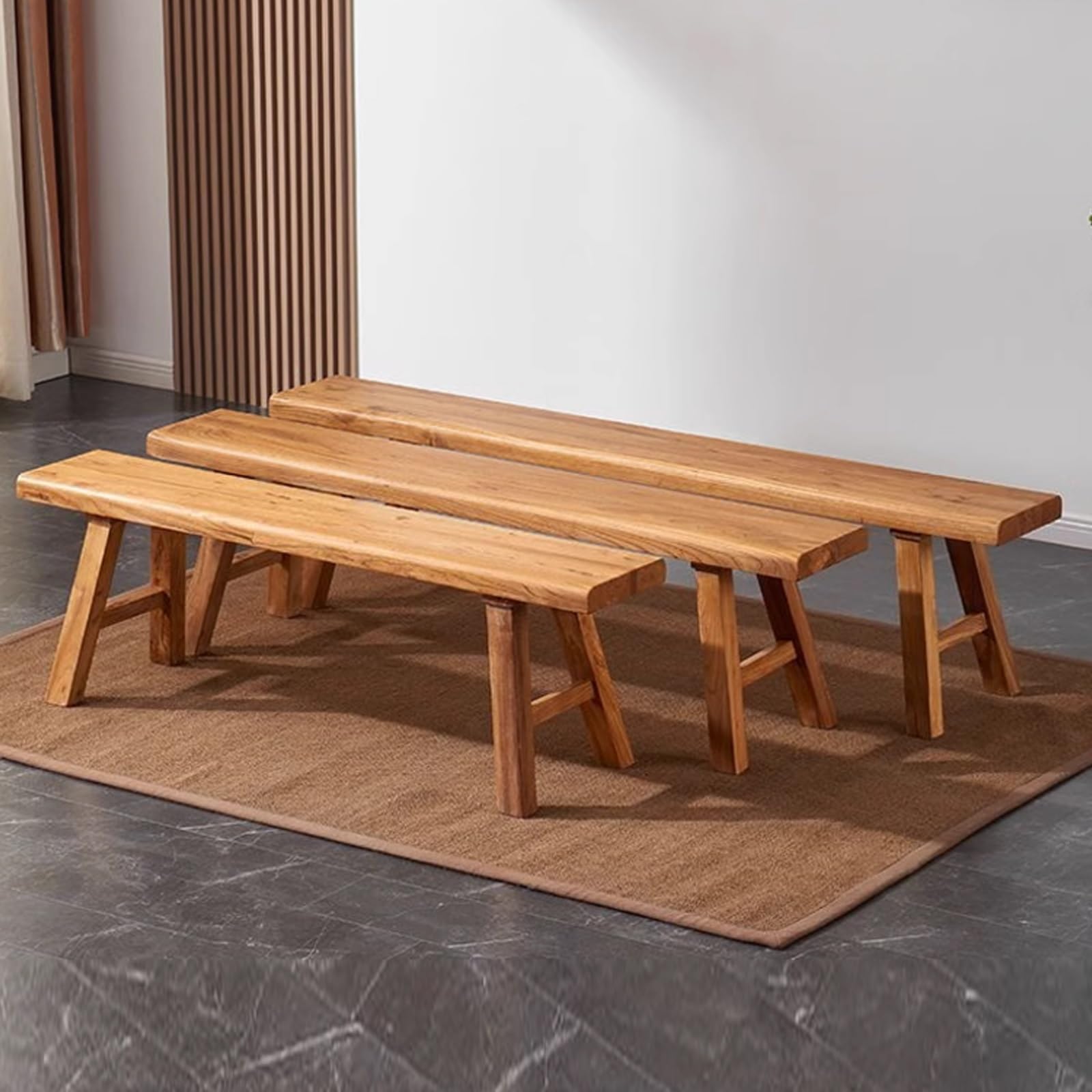 Banco de Cocina, Madera Rústica, Banqueta Madera, Banco Jardín Muebles, Banco Zapatero, Banco de Extremo de Cama, para Dormitorio, Entrada, Comedor