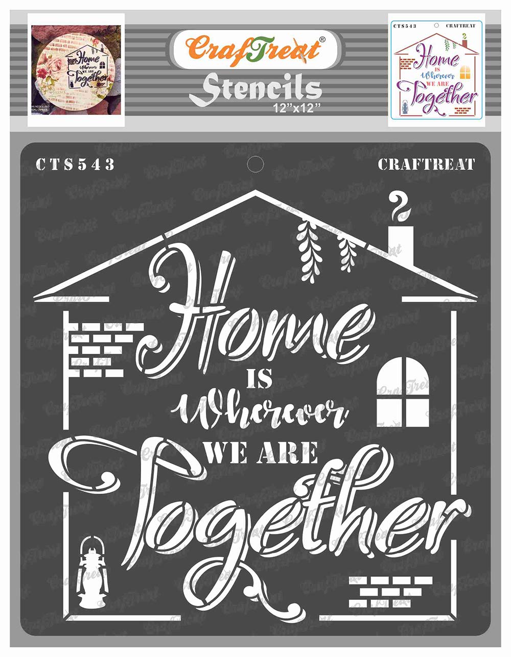 CrafTreat Home Decor Word Stencils for Craft and Art Home is Size
