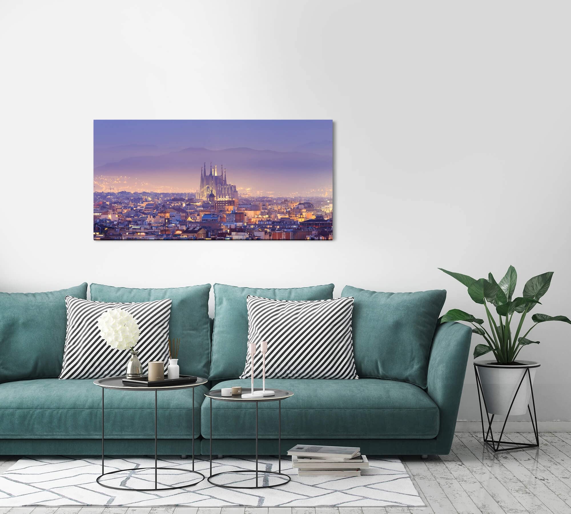 Wandbild Michelangelo David – 4-teiliger Leinwanddruck 150x100 Cm | Auf Echtholzrahmen