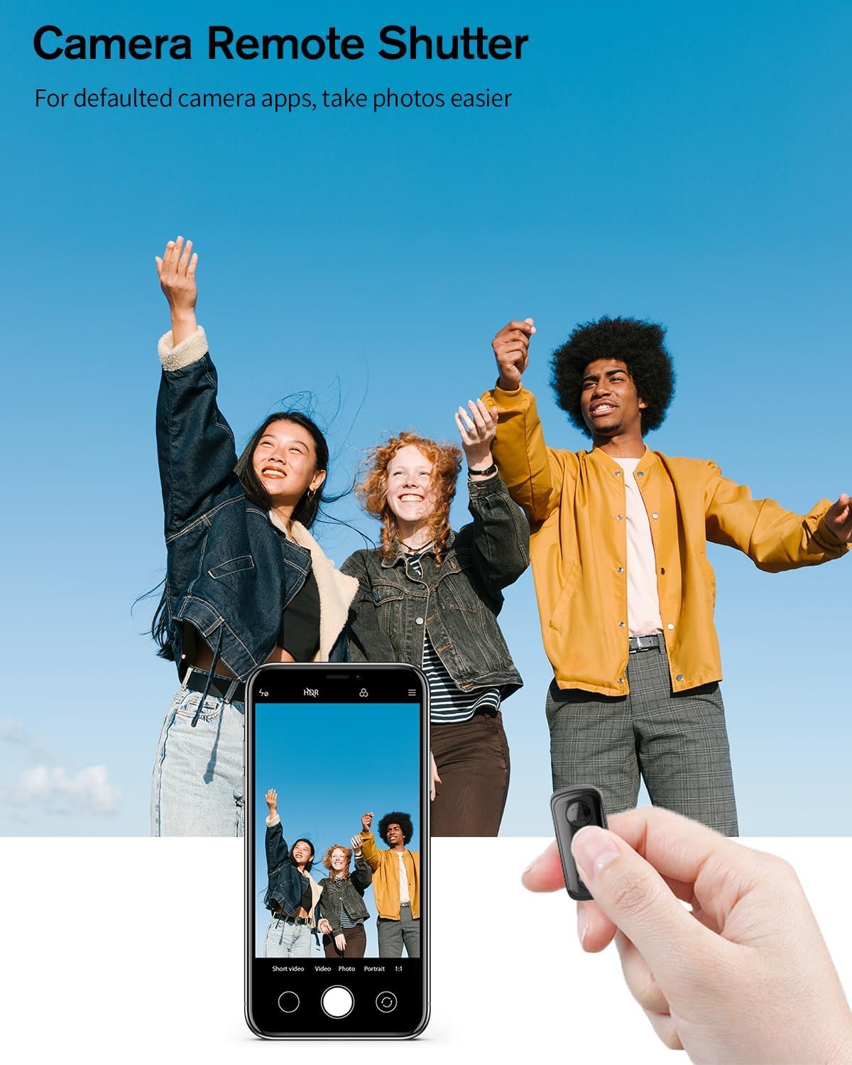 Télécommande, Bague Bluetooth de défilement vidéos Photos et Tourne-Page Kindle, TikTok, Youtube, Insta, Compatible avec iPhone, Android, iPad