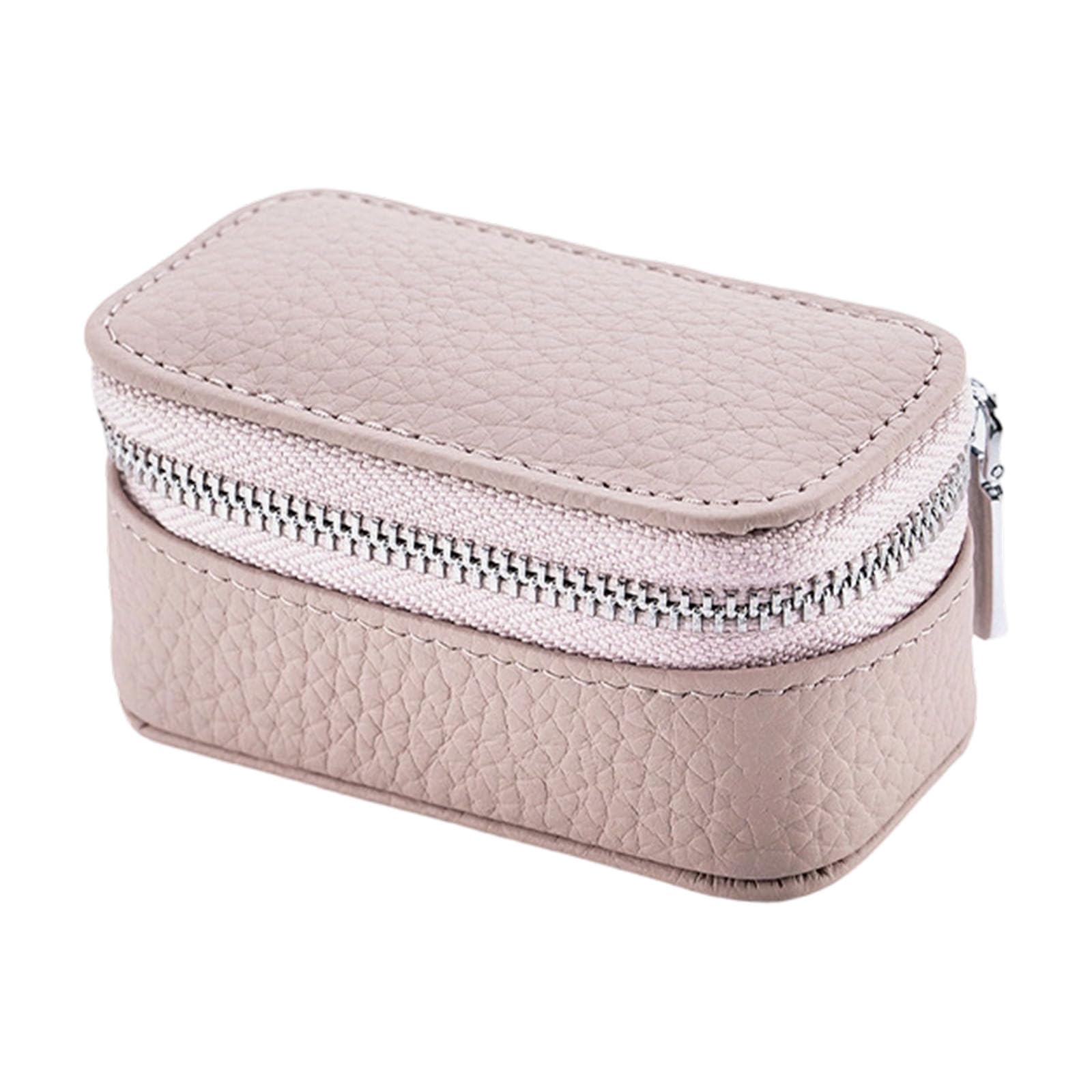 Kaeltsyn PU Leather Miniature Jewelry Storage Case Portable Design Travel Organiser for Earrings Rings and Necklaces Leather Travel Jewelry Box