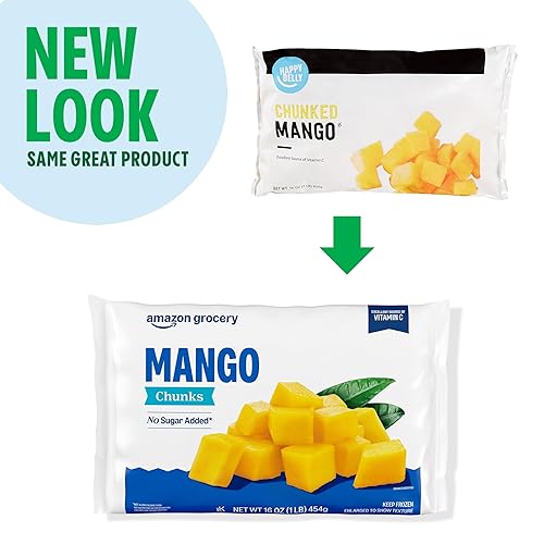 Miniatura 4 de Marca Amazon – Happy Belly - Trozos de mango Happy Belly, 16 onzas (congelados)