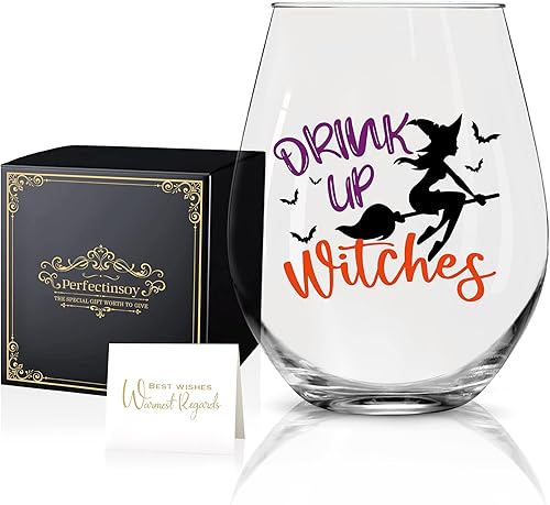 Miniatura 1 de Divertida copa de vino de brujas, copa de vino divertida de Halloween, regalo divertido de Halloween para él, ella, mamá, esposa, jefe, hermana,