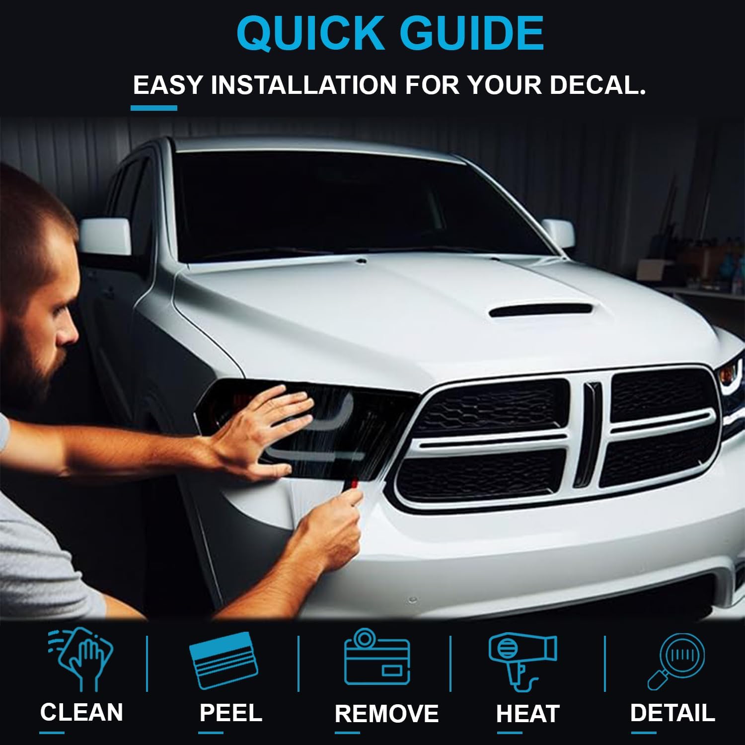 Pre-Cut Headlights Tint Kit Compatible with Porsche Macan 2015-2018 | Precision Cut Stretchable PPF Vinyl Overlay Cover Wrap (Dark Smoke)