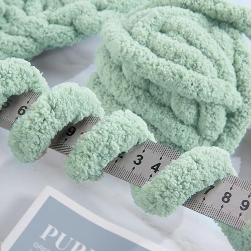 Vista 155 de HOMBYS Hilo de felpilla grueso y voluminoso para tejer a mano, hilo grueso y esponjoso para tejer a mano, hilo de felpa suave, paquete de 8