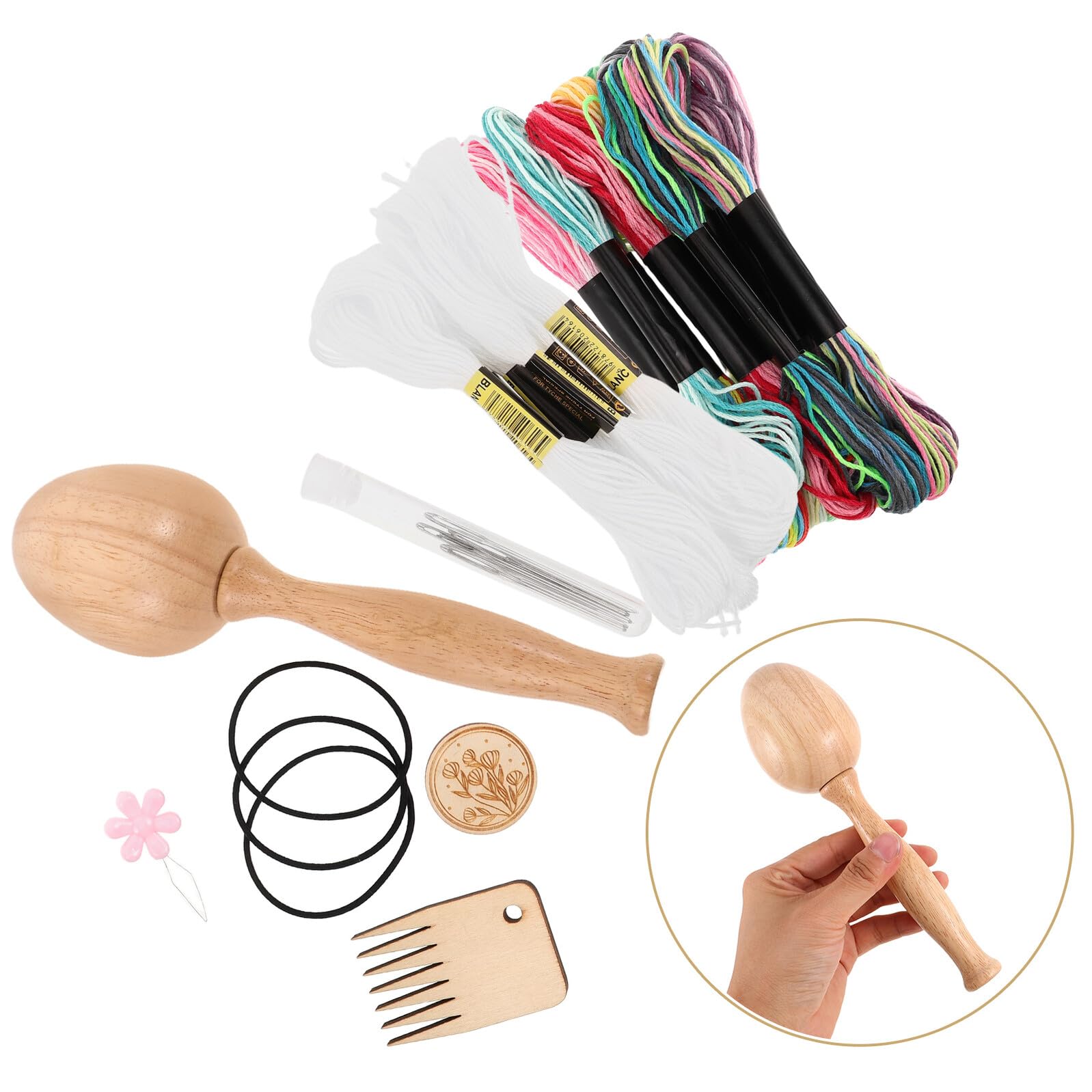 Genérico Juego de Herramientas para Zurcir Forma de Huevo, Soporte Plástico para Guardar Agujas, Kit de Reparación para Costura y Manualidades, Accesorio Multifuncional para Color