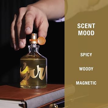 Curve Men's Cologne Fragrance Spray, Spicy Woody Magnetic Scent for Day or Night, 2.5 fl. oz