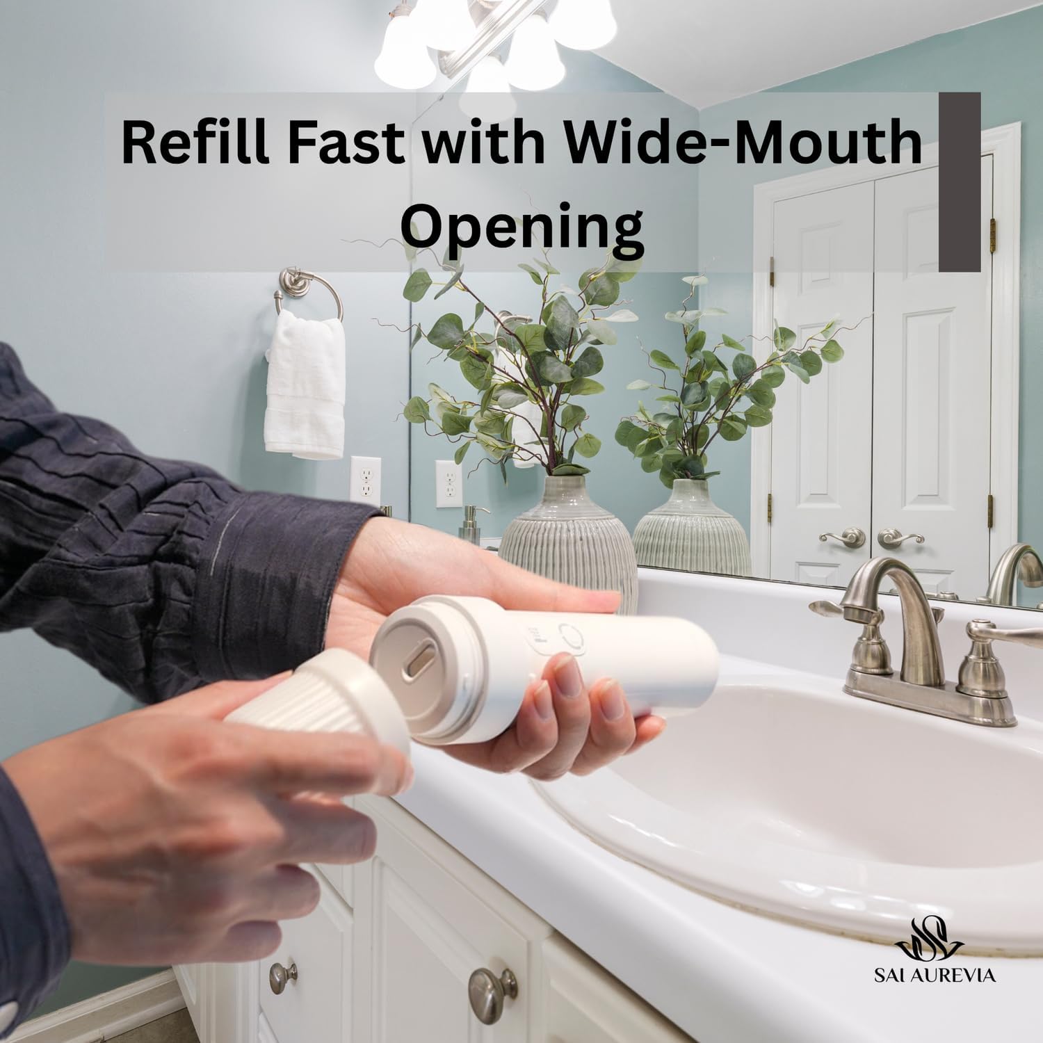 Portable Bidet Sprayer for Travel & Home Use | White ABS Handheld Hygiene Cleaner | Gentle Water Pressure | Refillable & Leak-Proof Design | Perfect for Women, Men, Babies, and Elderly