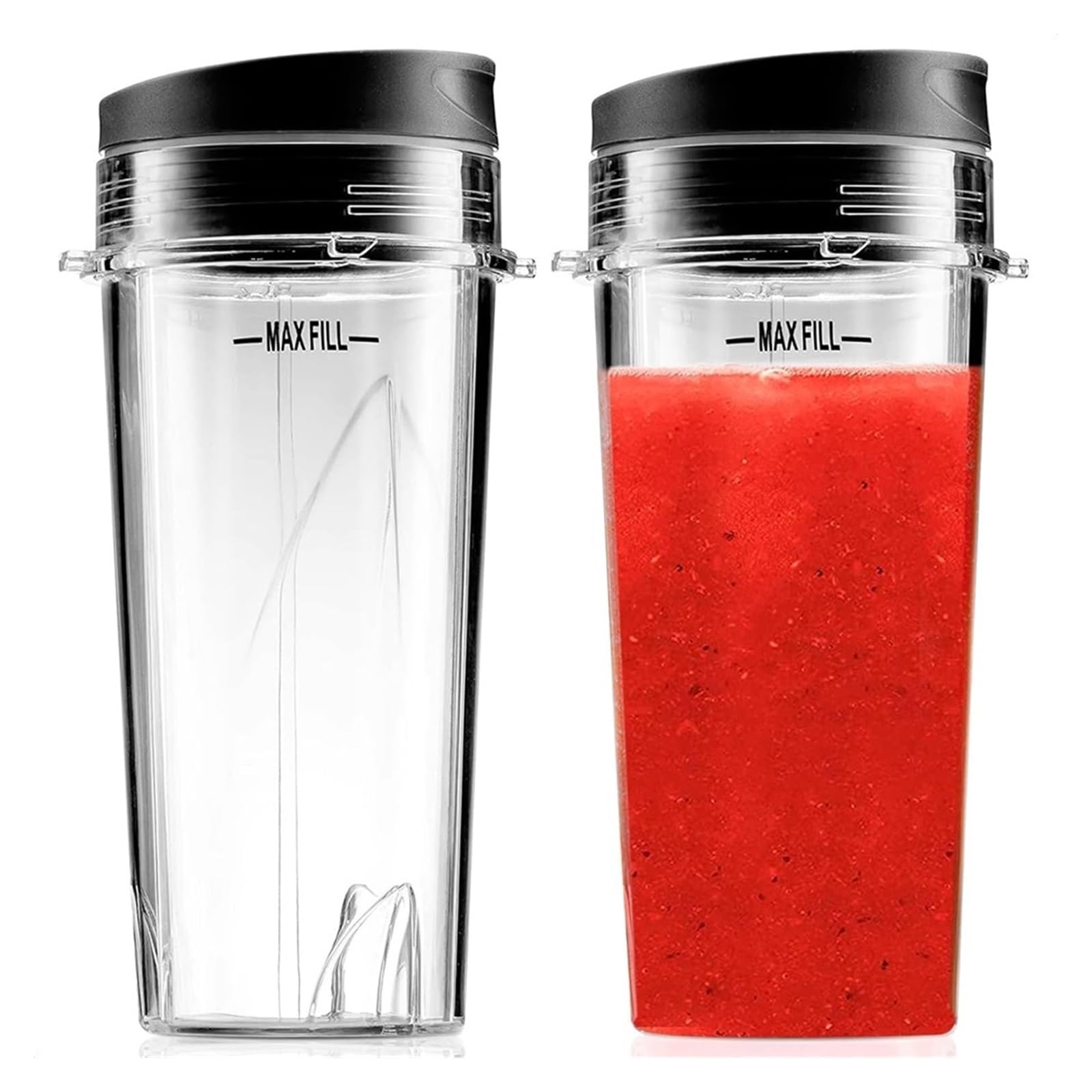 2 Tazze Blender 16oz Con Coperchi Compatibile con Nutri Ninja BL660