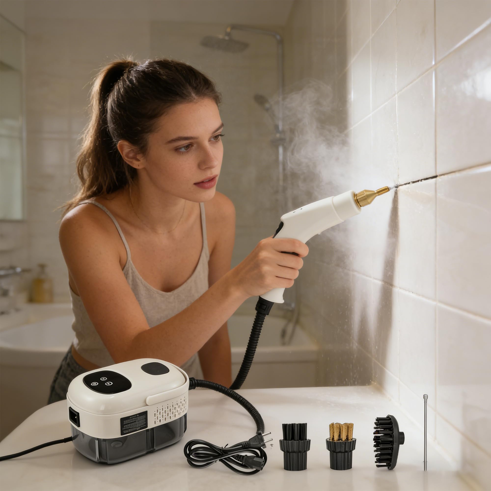 WYFCR Limpiador de vapor de mano de alta presión portátil para cocina, hogar, azulejos, suelo, coche