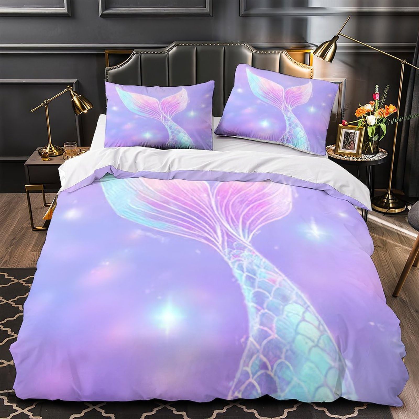 Parure de lit microfibre 140x200 style art fantastique pour adulte