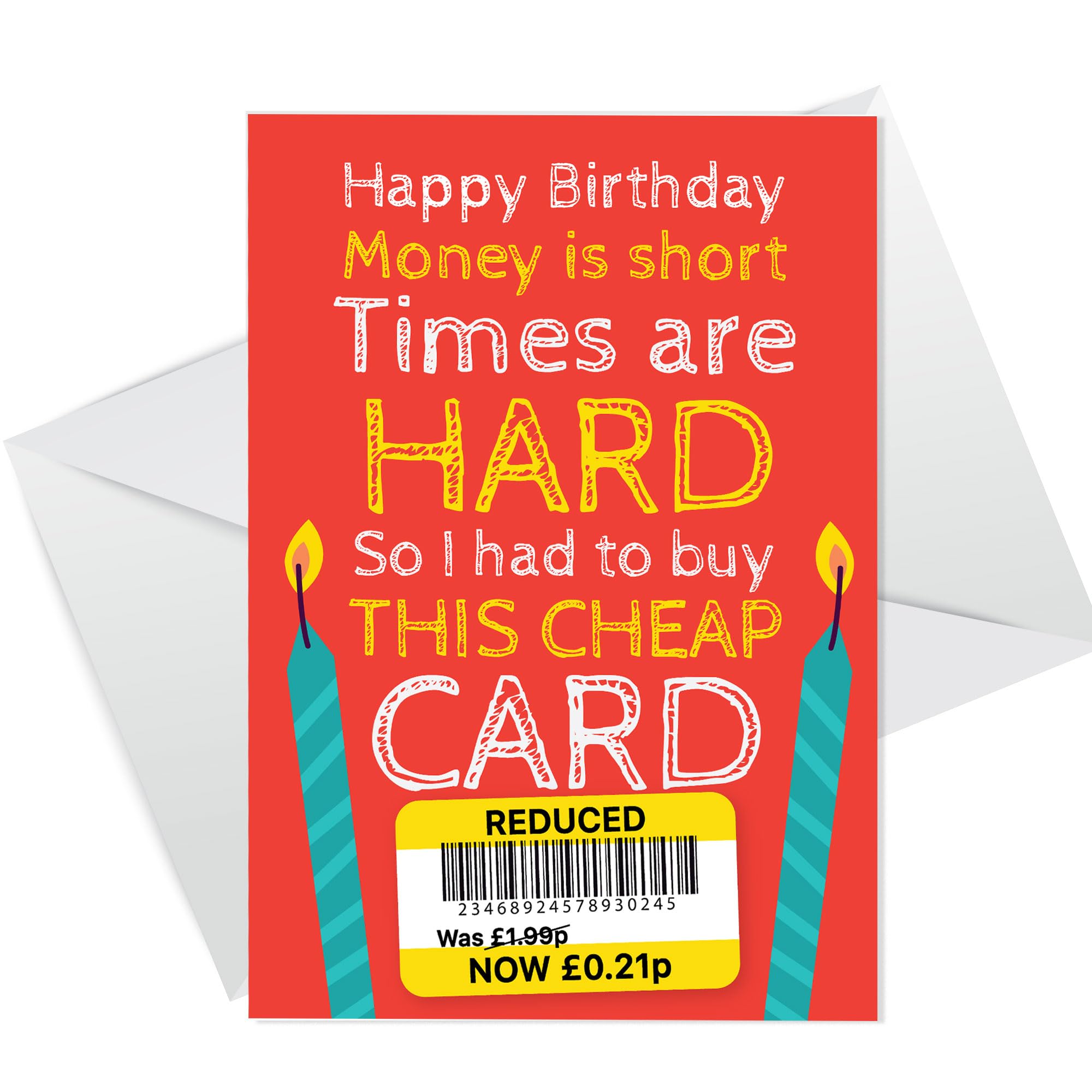 RED OCEAN Funny Happy Birthday Card Joke Reduced Cheap Birthday Greetings Card For Him Her Novelty Birthday Card Gift