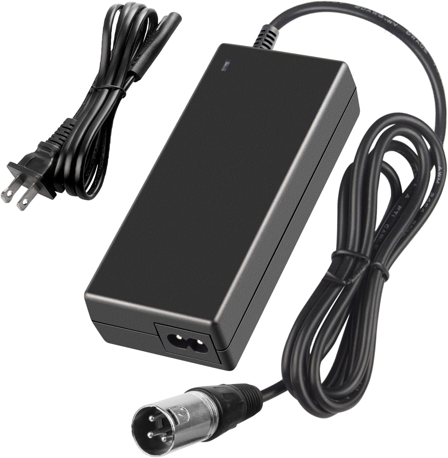 44V Charger for 36V Lead Acid Battery Razor MX500 MX650, GT GT750, Izip I600 I750 I1000 Mongoose M750 Electric Scooter with 3-Pin Male XLR Connector