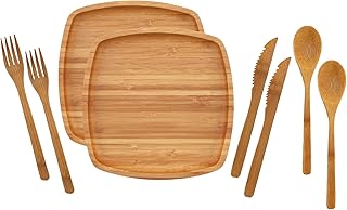 BambooMN Camping Mess Kit Lightweight Organic 8