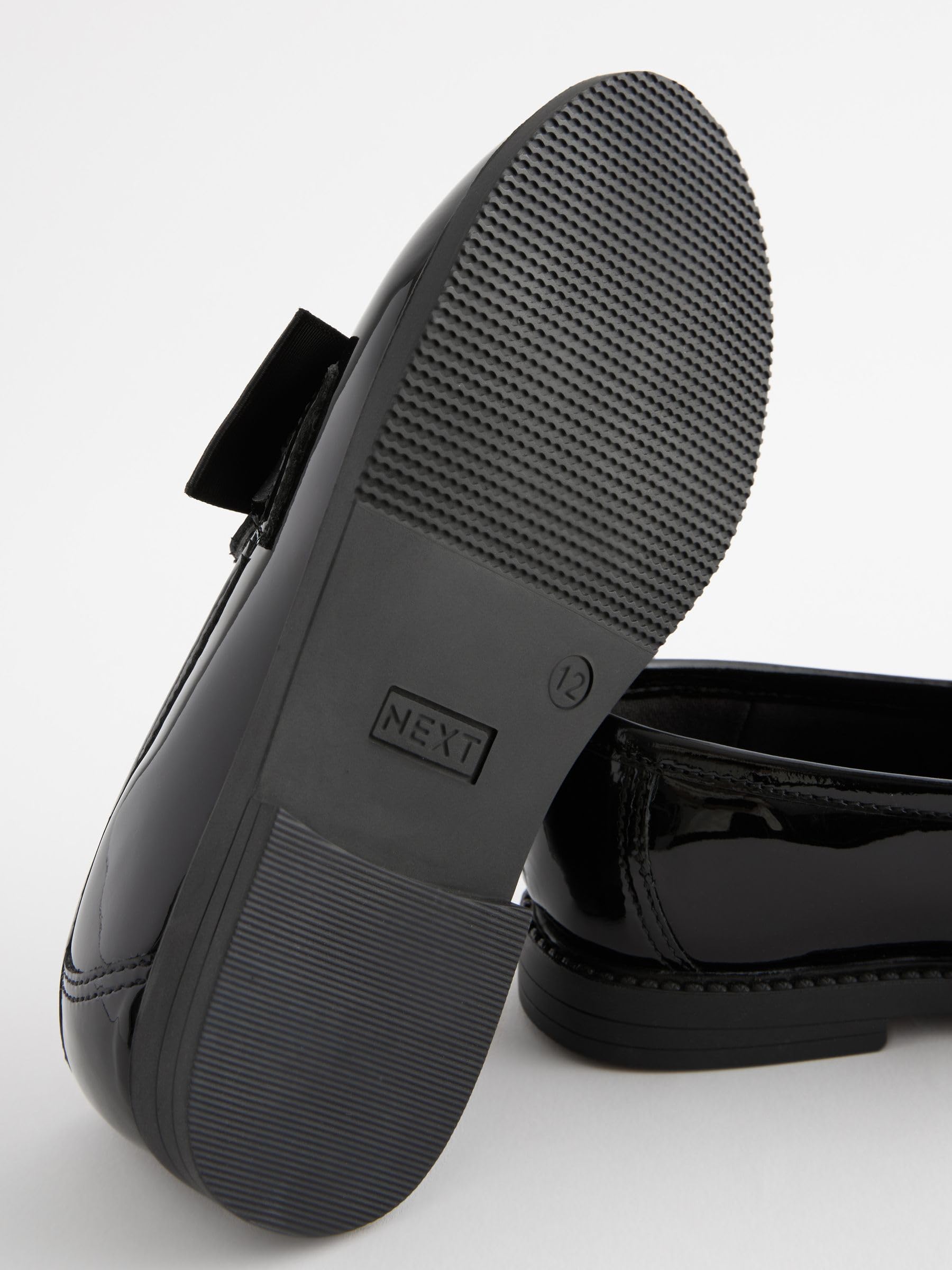NEXT Fille Mocassins d’école en Cuir avec nœud