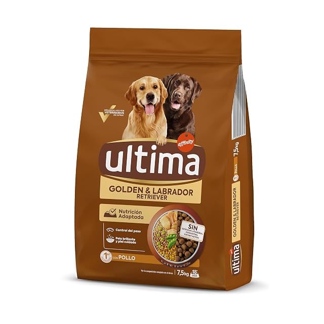 Ultima Pienso para Perros Adultos Golden y Labrador Retriever Pollo - 7,5kg