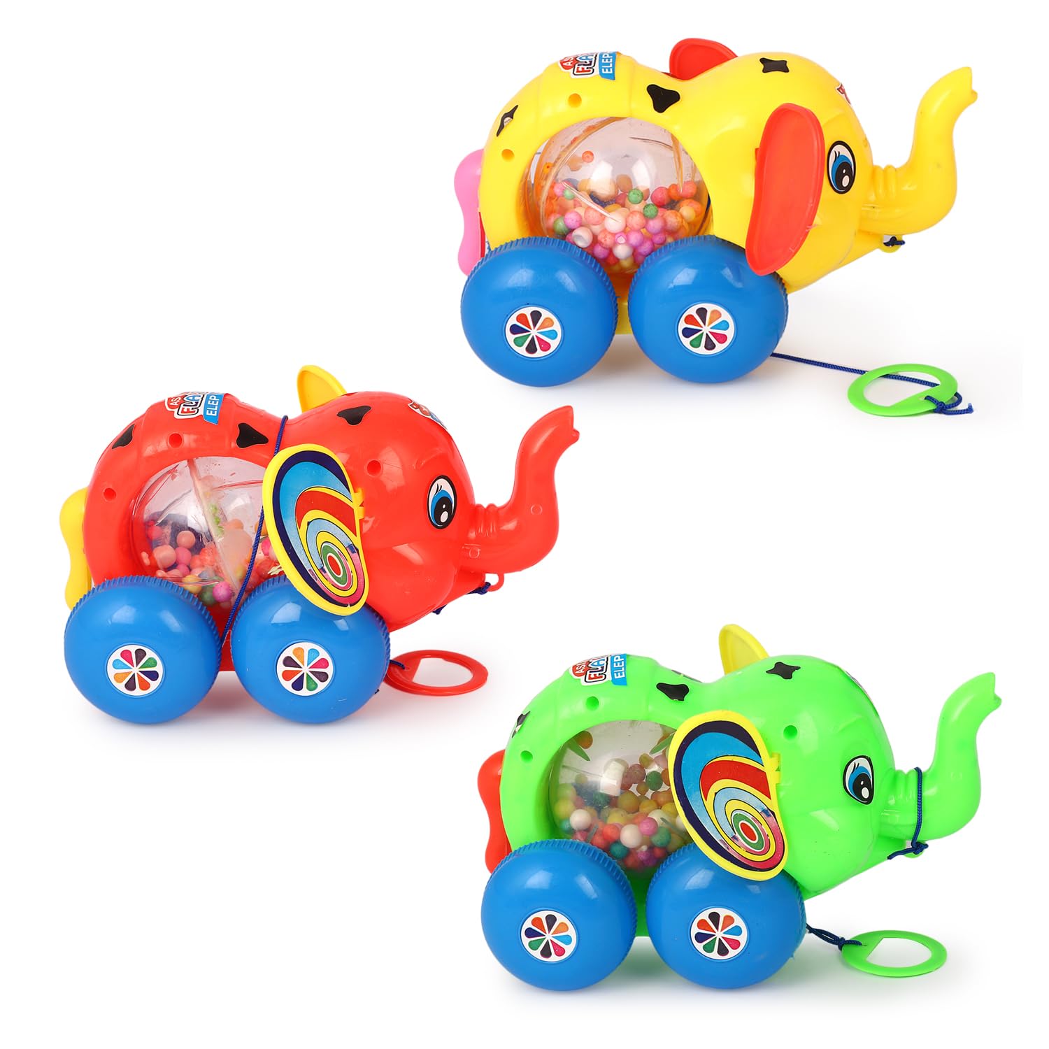 Asian Elephant Pull Along Toy | Walk & Play Toy for Infant and Preschool Kids Age 6 Months to 5 Years |Pull String Toys for Babies |Encourages Walking Pulled Along - Cute Elephant Toy, Multicolor (B0CK4TM9WN) Amazon Price History, Amazon Price Tracker