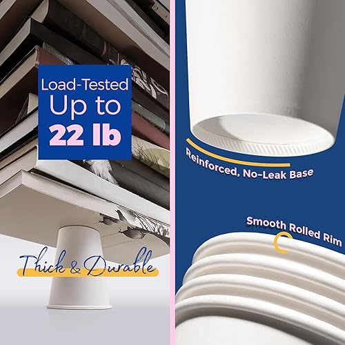 Miniatura 3 de Fit Meal Prep Paquete de 100 tazas de café desechables de 12 onzas con tapas, fundas, a prueba de fugas, tazas de café con tapas, vasos de papel