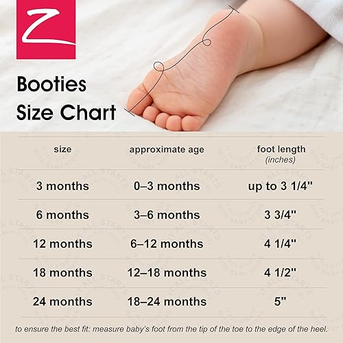 Miniatura 5 de Zutano Botines unisex peludos para bebé con agarraderas, forro de algodón orgánico, artículos imprescindibles para el registro de bebé