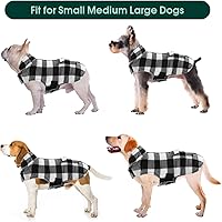 Vista 5 de Kuoser - Abrigo de invierno para perro de estilo británico, resistente al viento, ropa para perros, chaquetas para perros, chaleco para perros