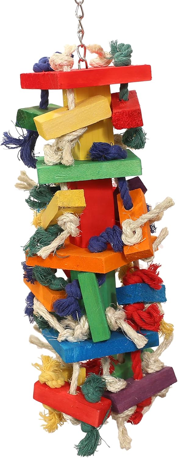 Tropical Stack Parrot Toy - Choose Size (Large, Tropical)