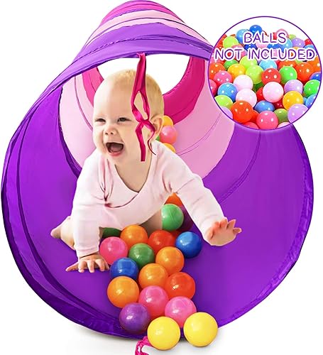 Miniatura 7 de Túnel de 6 pies para niños, tienda de campaña de túnel para bebés o perros, juguetes de interiores y exteriores. (Tienda de campaña para jugar rojo,