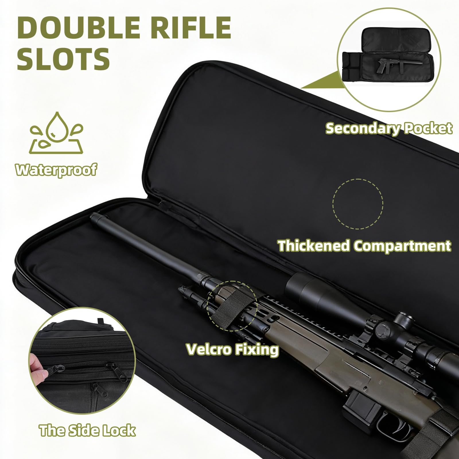 Snapklik.com : Rifle Soft Case - 30 Inch Gun Carry Bag, Padded Shotgun ...