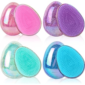 Pack of 4 No Pull Brush Detangler Head Massage for All Hair Types Antistatic Detangling Brush for Girls Women and Children