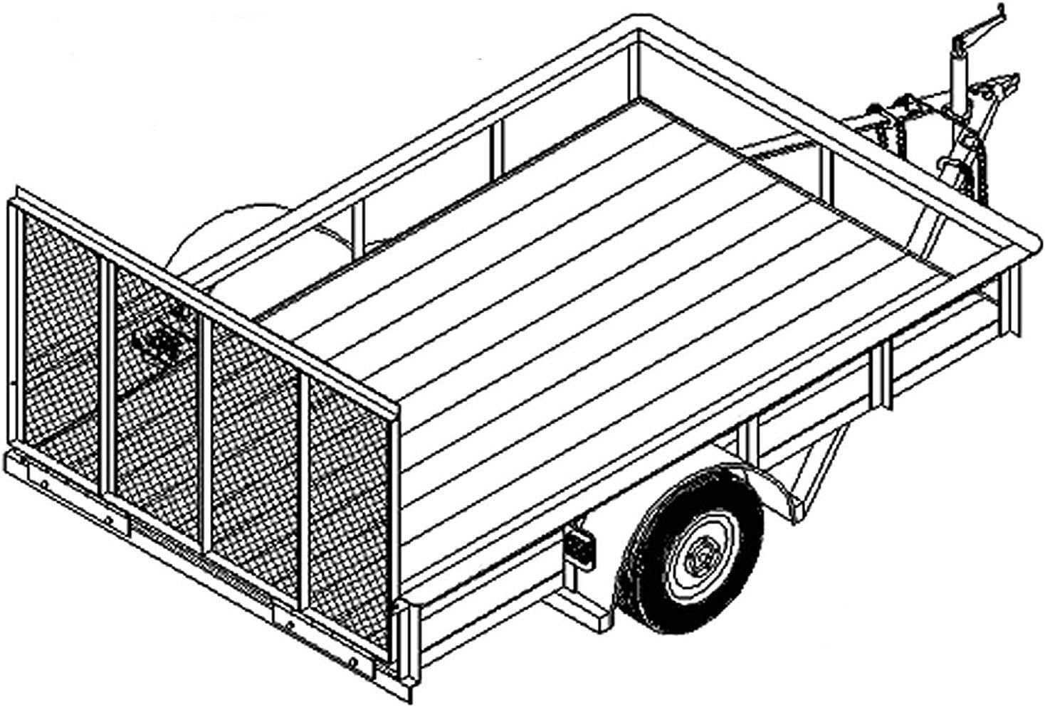 Utility Trailer Plans Blueprints (8' x 5' Model T1108) Amazon.ca