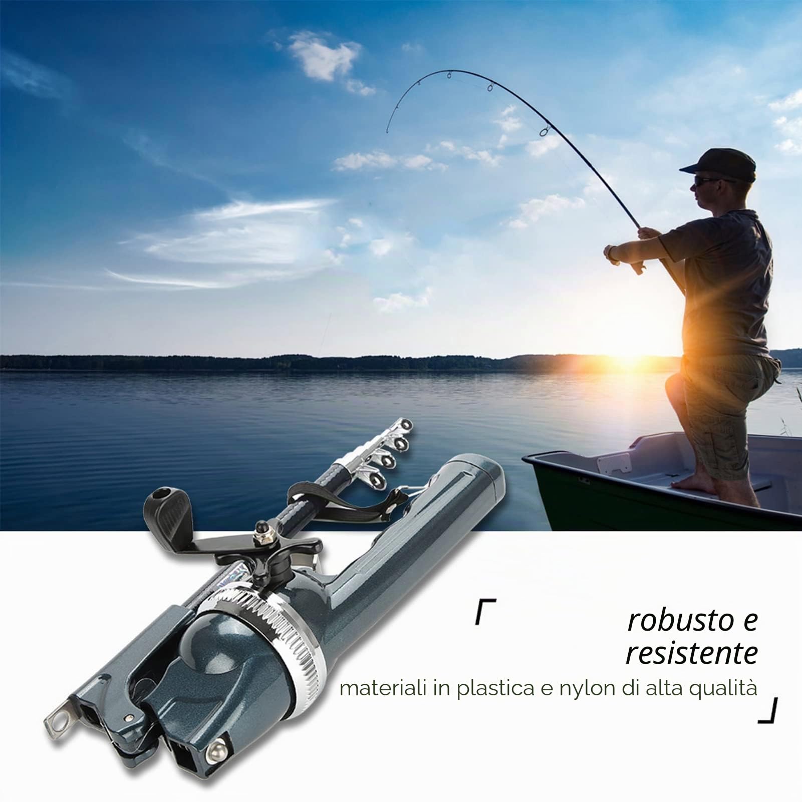 Canna da pesca e suoi accessori