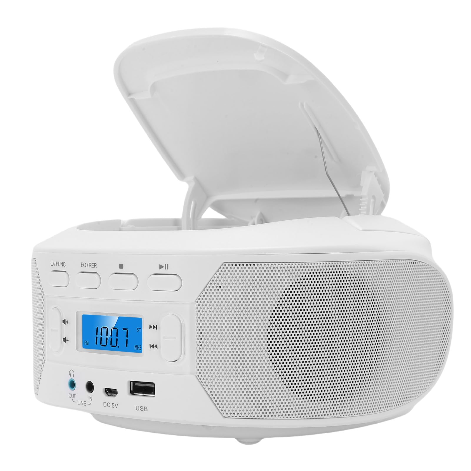 XUMIUZIY Lettore CD Portatile con Bluetooth |Radio FM USB AUX MP3 con Caricamento dall'alto Portatile per la Casa (Spina europea)