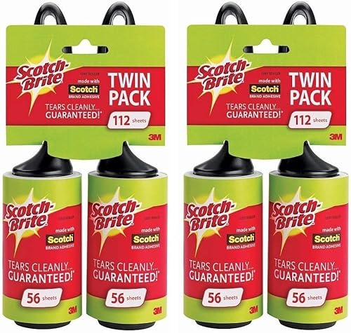 Scotch-Brite Paquete doble de rodillos de pelusa, 56 unidades (paquete de 4)
